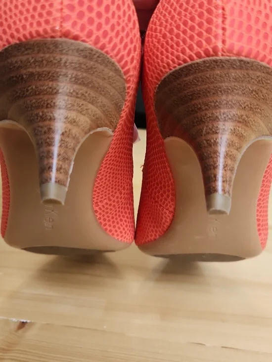 Calvin Klein Nicki Orange Kitten Heels 7 - Picture 11 of 16